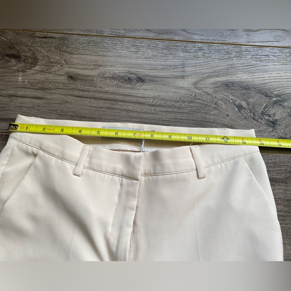 NWOT ICHI IHLEXI TROUSERS, beige/ neutral, slight crop, mid rise, straight leg - Picture 13 of 13